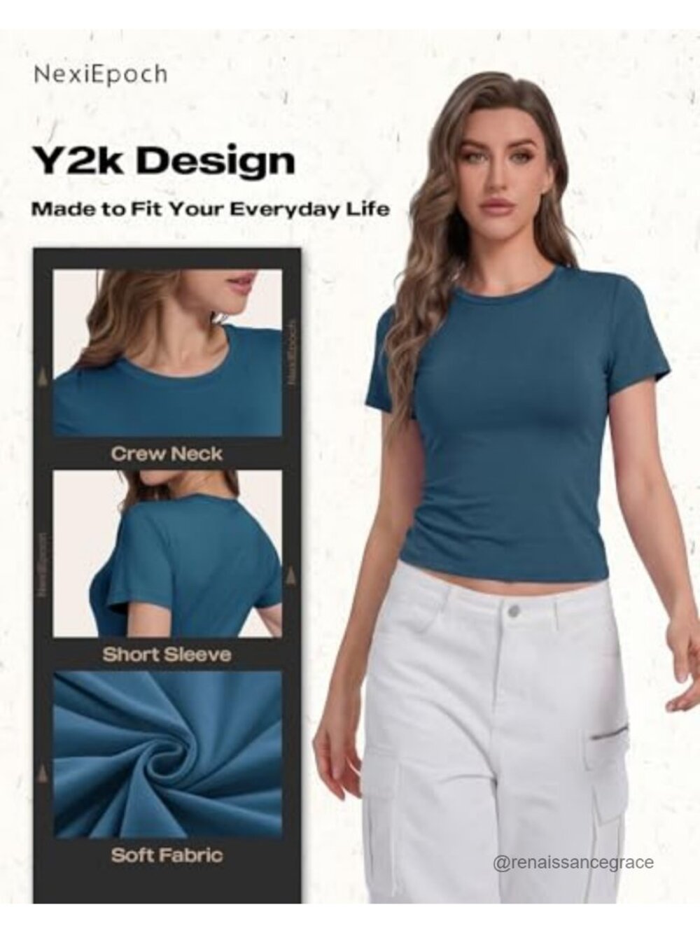 5 Pack Women's Short Sleeve Crop Tops Fitted Basic Tee Slim Fit